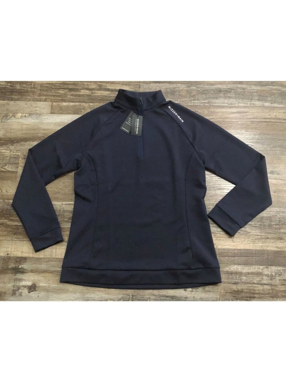 Mizzen Main Mens Medium Navy Blue Versa 1/4 Zip Pullover New with Tags